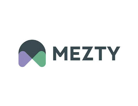 Logo for mezty.com, sleek and brandable name. Versatile for beauty, lifestyle, or fashion tech startup.