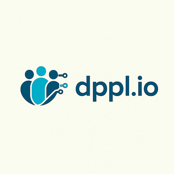 Logo for dppl.io, short .io domain suitable for a people analytics, HR tech, or AI service.