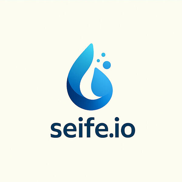 Logo for seife.io, tech-oriented .io domain fit for a SaaS, analytics or web3 tool.