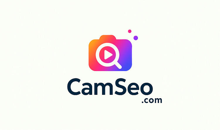 Logo for camseo.com, SEO and marketing-focused domain. Great for digital agencies, content strategy, or analytics services.