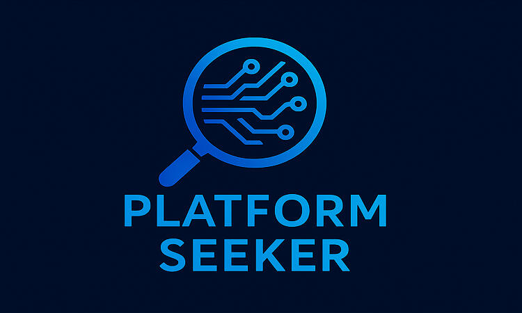 PlatfromSeeker.com Logo for platformseeker.com, business domain designed for a SaaS aggregator, platform directory or tech finder.