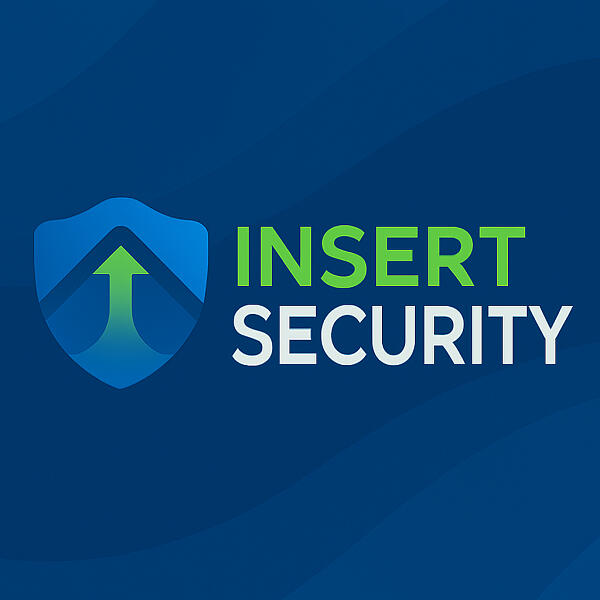 Logo for insertsecurity.com, cybersecurity domain perfect for an infosec firm or security SaaS product.