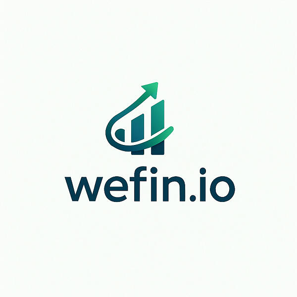 Logo for wefin.io, finance and tech domain. Ideal for neobank, financial tools, or Web3 investment platform.