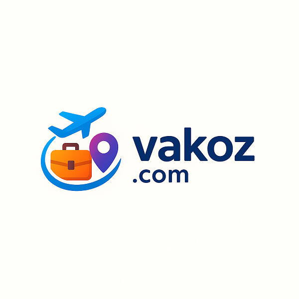 Logo for vakoz.com, strong, abstract brand name. Versatile for a startup, fashion label, or software tool.