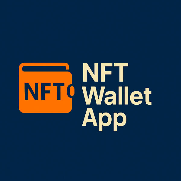 NFTWalletApp.com Logo for nftwalletapp.com, niche domain for crypto, NFTs or digital wallets.