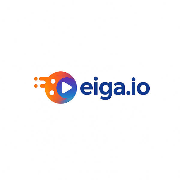 Logo for eiga.io, short and techy domain. Ideal for AI platform, developer tools, or futuristic media project.