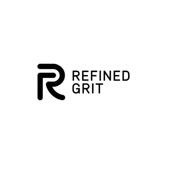 Logo for refinedgrit.com, motivational and brandable domain. Great for personal development, coaching, or resilience focused brand.